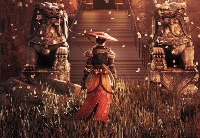 https://pixabay.com/photos/samurai-warrior-lantern-grass-6492435/