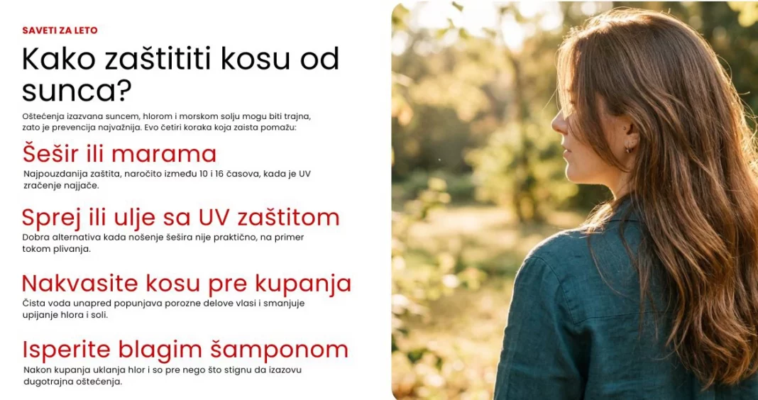 Kako zaštititi kosu od sunca